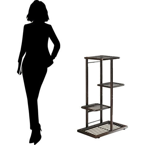 Soporte para plantas, estructura metálica, uso interior/exterior, 4 niveles - envío desde ES (1/2)
