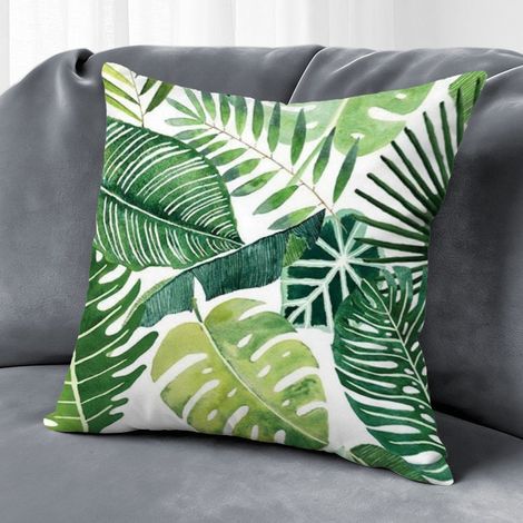 Housse de coussin floral décoratif, décoration intérieur maison,50×50cm (1/5)