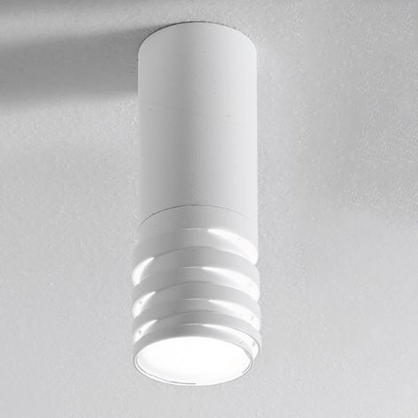 EMILY P - FARETTO BIANCO 1 LUCE ATTACCO GU10 METALLO E ACRILICO LAMPADINA NON INCLUSA (1/4)