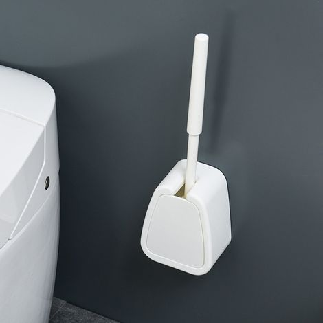 1 Ensemble de nettoyage mural, brosse WC fermeture automatique, support étanche, fixation vis, salle de bain (1/5)