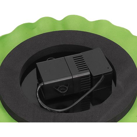Fontaine flottante en forme de feuille de lotus avec protection contre le manque d'eau, en ABS solaire et 8 buses pour jardin. (1/5)