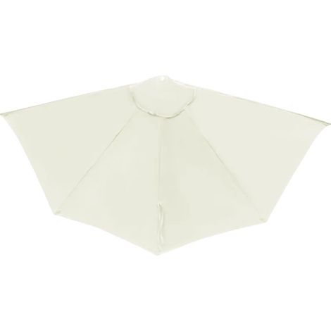 Toldo parasol, material impermeable, fácil instalación, color blanco crema, media sombrilla de 3 m (1/2)