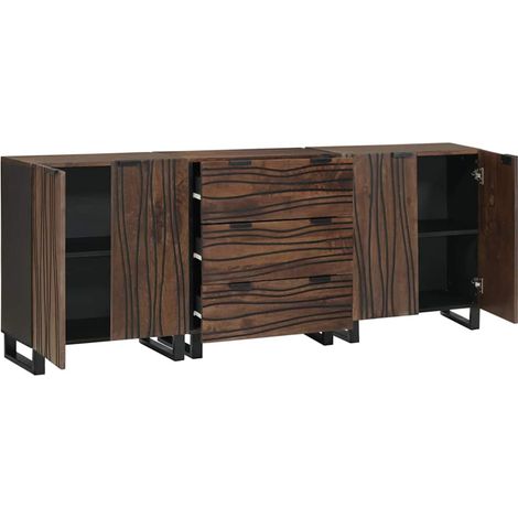 Maison Exclusive - Badezimmermöbel-Set mit Schubladen 3 pcs Braun