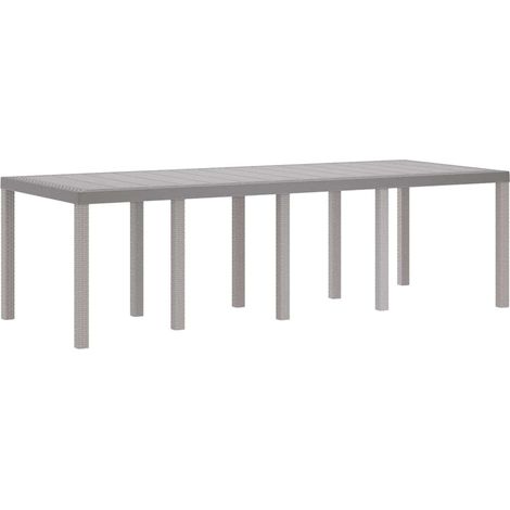 Maison Exclusive - Mesa de Jardín Gris Claro 250 x 100 x 73 cm ratán sintético (1/5)