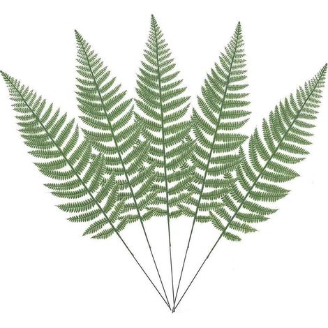 Fern Artificielle - 10 Pièces - Tige en Fil de Fer et Feuillage en Plastique - Décoration Intérieure Extérieure - Pour Centres de Table, Cadres de Porte, Escaliers, Tubes Climatisation (1/5)