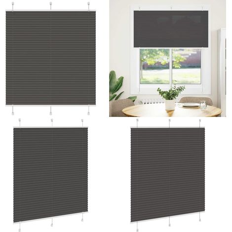 vidaXL Plissee Schwarz 120x150 cm Stoffbreite 119,4 cm Polyester (1/5)