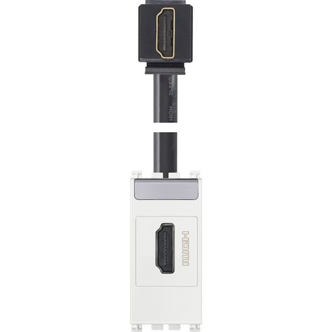 VIMAR - 19346.H.B Presa HDMI 2.1b con cavo a 90° bianco