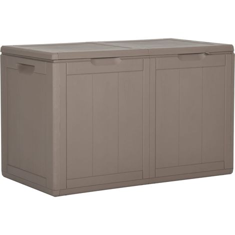 Cassapanca da giardino in rattan PP marrone da 180 litri/contenitore 020013016