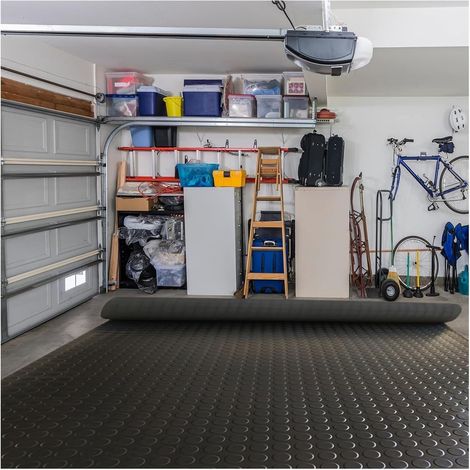 Tapis de protection de sol en caoutchouc robuste pour garage, atelier (1/5)