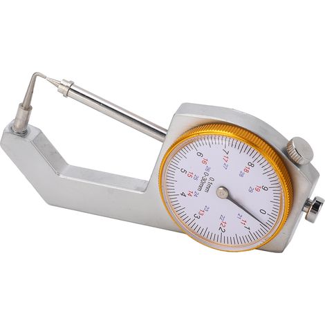 Jauge d'épaisseur à tête incurvée, cadran verrouillable, plage de mesure de 0 à 30 mm, précision de 0,1 mm. (1/5)