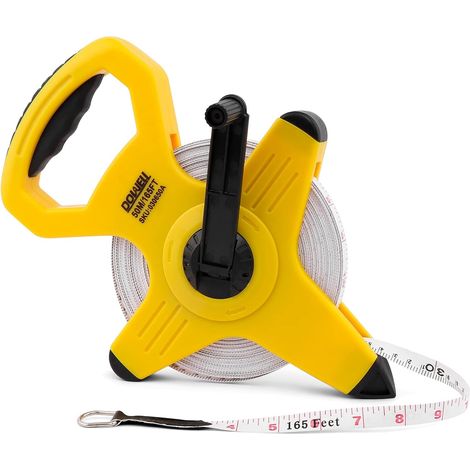 bande de mesure, fibre de verre ouverte bobine bande bobine mesure fibre de verre bande de mesure rapide retour 165ft / 50m (1/5)