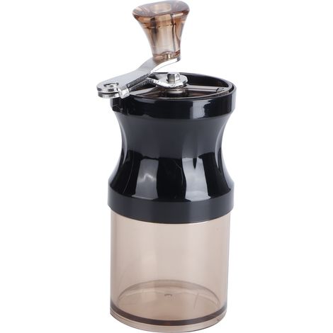 Moulin à café manuel portable avec manivelle, broyeur à grains lavable pour cuisine - Noir