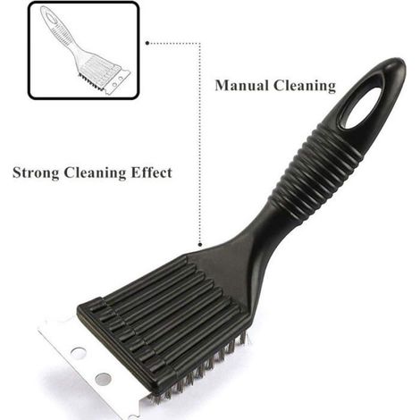 Brosse Nettoyante Pour Métal Barbecue Brosse Métallique Barbecue En Acier Inoxydable Brosse Nettoyante Barbecue 2 Pièces (1/4)