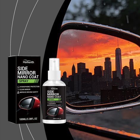 Nano-Beschichtungsspray für Außenspiegel zur täglichen Reinigung und zum Aufhellen der Auto-Außenspiegel – Praktisches Pflegespray – 100 ml -- BIEMMEDUE (1/5)