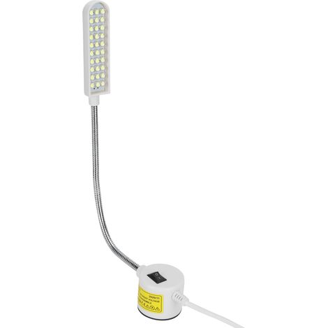 Lampe de travail à LED 30 perles pour machine à coudre, flexible avec base magnétique et prise UE AC110‑250V (1/5)