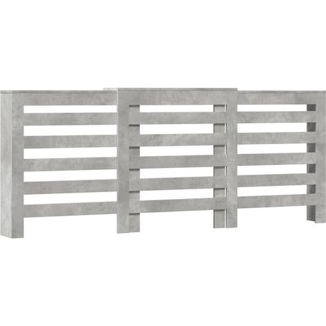 vidaXL Copertura Termosifone Grigio Cemento 205x21,5x83,5 Multistrato
