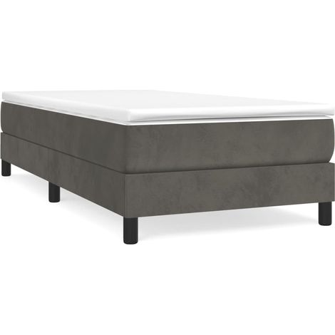 Maison Exclusive - Boxspringbettgestell Dunkelgrau 100x200 cm Sam