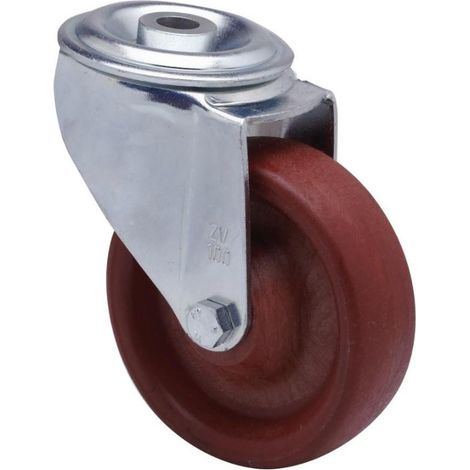 rueda giratora agujero m12 20zvl80-td resina marron eje liso (1/2)