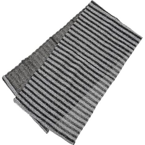 Serviette de Bain en Polyester Rayures Jacquard Exfoliante Noire Massage Corporel Pratique et Stimulation Circulation Sanguine pour Salle de Bain (1/5)