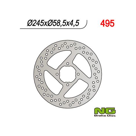 Disco de freno trasero NG Yamaha YFM 350 Warrior 2000-2003 245 mm