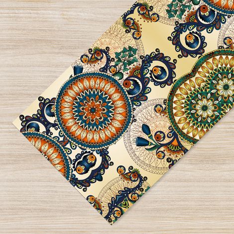 Tappeto passatoia fantasia made in Italy antiscivolo lavabile aderente Persia - 50x100 cm (1/5)