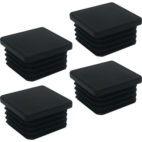 Lot de 4 embouts carrés en plastique pour pieds de meubles pour chaises, tables, canapés, armoires  Anti-poussière et cheveux  Capuchons pour tubes carrés