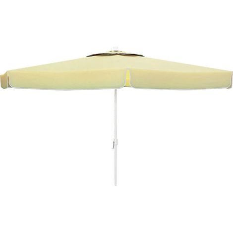 Marbueno Sonnenschirm Weiß Polyester Aluminium Ø 270 cm