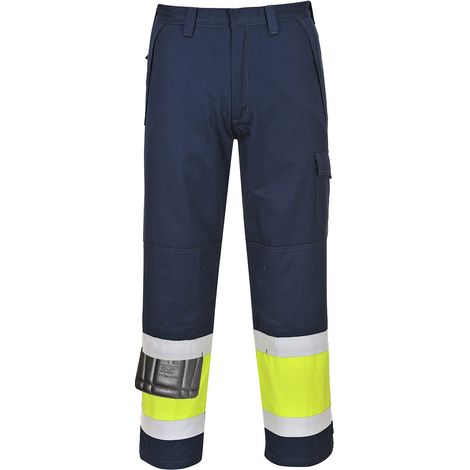 Pantalón de alta visibilidad Modaflame para protección industrial - Amarillo Marino - Talla L
