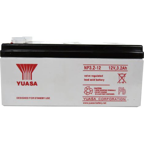 [NEUWERTIG] B-Ware Yuasa Bleiakku NP3.2-12 12V 3.2Ah AGM Akku wartungsfrei für Alarmanlagen (1/2)