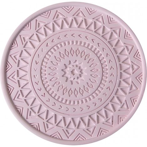 6 nouveaux sous-verres roses absorbants, en terre de diatomées, adaptés aux tables basses et bureaux d'enfants, tapis isolants ovales et profonds (1/3)