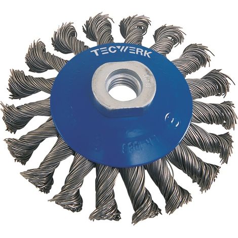 Kegelbürste D.100mm Drahtstärke 0,5mm STA 13mm 12500min-¹ TECWERK
