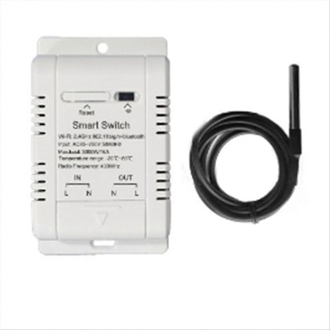 Tuya Wifi 16A Interrupteur de température intelligent avec sonde de température, surveillance en temps réel et télécommande (1/5)