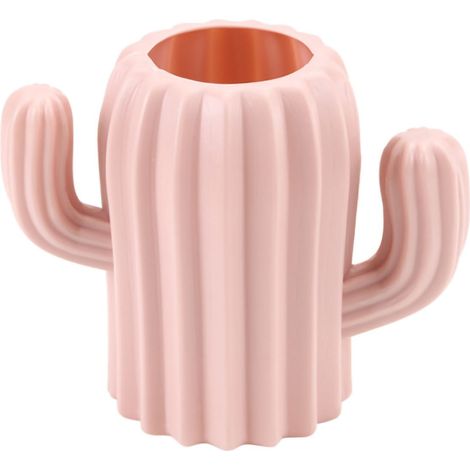 Vase en forme de cactus, finition mate, style scandinave, imitation émail, rose, pour la décoration et le rangement de la maison