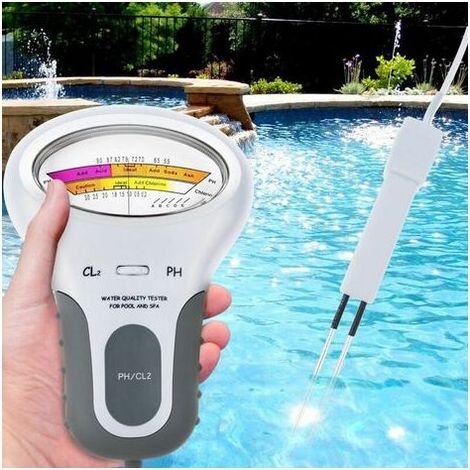 Medidor electrónico de calidad del agua para piscinas – pH y cloro – Sonda de 150 mm – Cable de 130 mm – Para piscinas familiares (1/4)