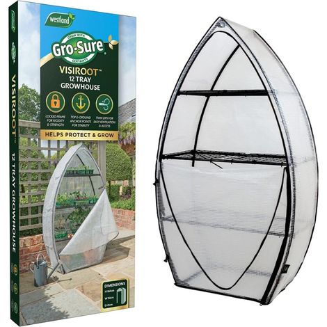 Westland Gro Sure Visiroot Clear Growhouse Greenhouse Wind Resistant 12 Tray (1/5)