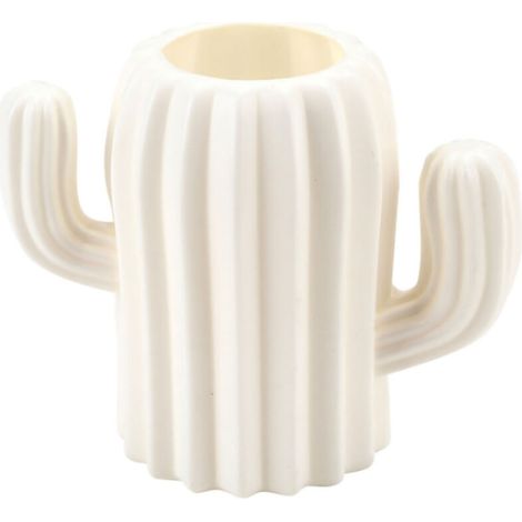 Vase Cactus Design Scandinave pour Intérieur Décoration Créative Maison Blanc Lait - KZQ