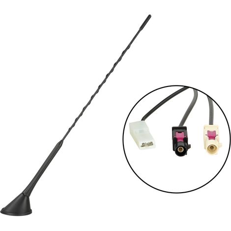 Antenne de toit AM-FM DAB-DAB+ inclination 60 degres 12V Style 16V