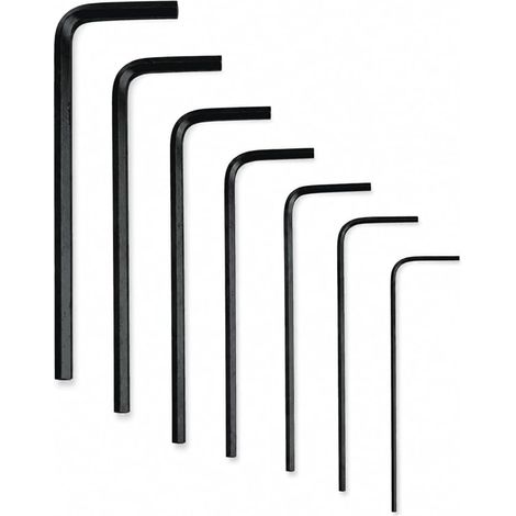 7pcs Carbon Steel Mini Hex Key Wrench Set 0.8mm to 3mm Small Allen Key for Bike Maintenance Furniture Assembly (1/5)