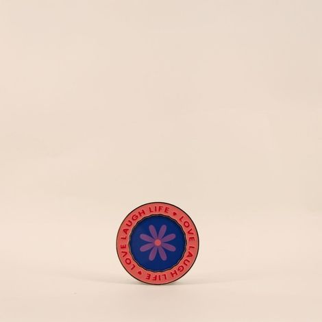 Cadre photo rond moulure rose laqué d13cm (1/5)