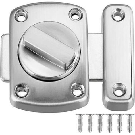 Loquet verrou de porte de salle de bain de fenêtre de cabinet pivotant verrou de sécurité à loquet,Argenté