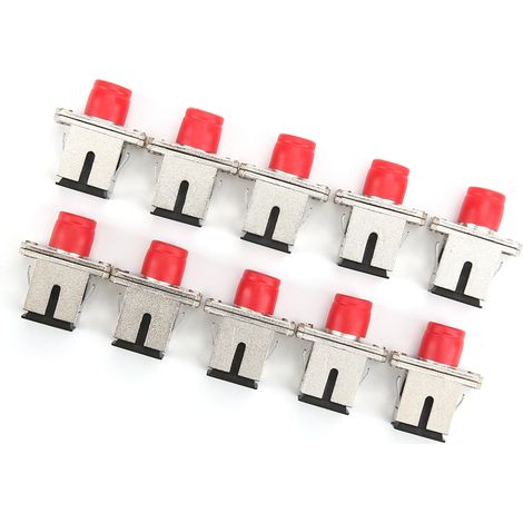 50 coupleurs de fibre optique SC-FC/UPC, connecteurs simplex métalliques, adaptateurs pour fournitures industrielles (1/5)