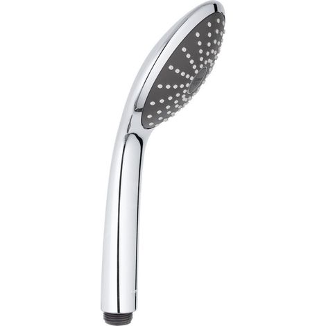 Grohe – Pommeau de douche 110mm – 1 jet Rain – Finition chromée – Limiteur de débit 9,5 l/min – Système de fixation universel (1/5)