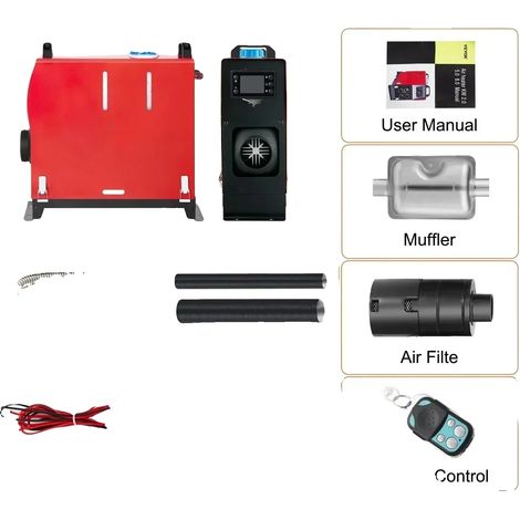 Calefactor diésel, 8 kW de potencia, fácil instalación, interruptor LCD de 8 kW. (1/2)