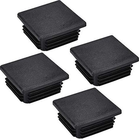 20 pcs Bouchon pour Pied de Chaisse,Bouchon pour Tuyau Carré, Capuchon pour Poteau Carré en Plastique pour Pieds de Meuble Trampoline Armoire Étagère Chaise, 50 50mm (1/5)