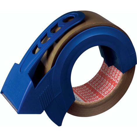 TESA ROULEAU ADHÉSIF 66 M X 50 MM - MARRON + DÉVIDOIR BLEU 574240000302 (1/2)