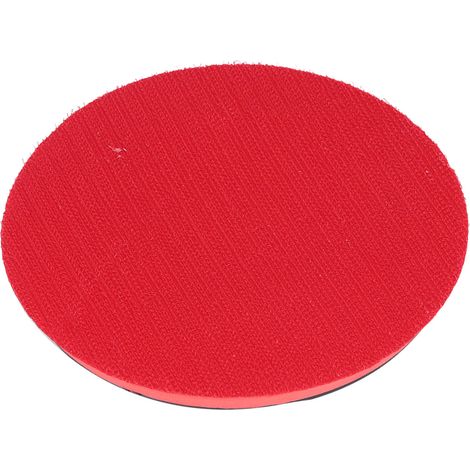 Plateau de support meuleuse caoutchouc 125 mm rechange socle velcro pour disque ponceuse ABS rouge noir M14 12500 tr/min (1/5)