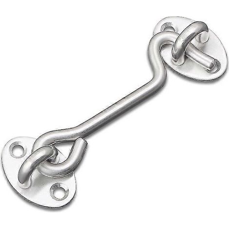 Crochet de cabine de 7,6 cm (3 pouces) en acier inoxydable, loquet à œillet, verrou de crochet de portail, verrou de crochet pivotant pour porte de grange avec vis de fixation pour portail de remise o (1/5)