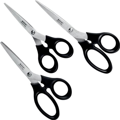 Leitz 54260095 Universale Forbici universali Destrimani, Mancini 165 mm, 185 mm, 205 mm Nero (1/5)