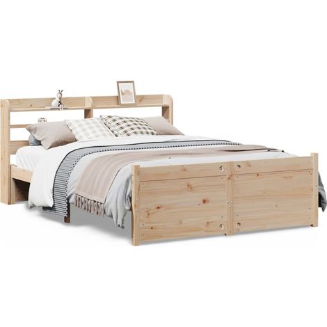 Maison Exclusive - Estructura de cama con cabecero madera de pino