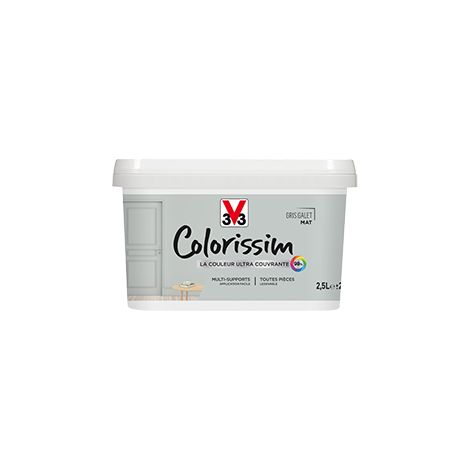 Peinture Multi-supports V33 Colorissim Mat Gris galet 2,5 L